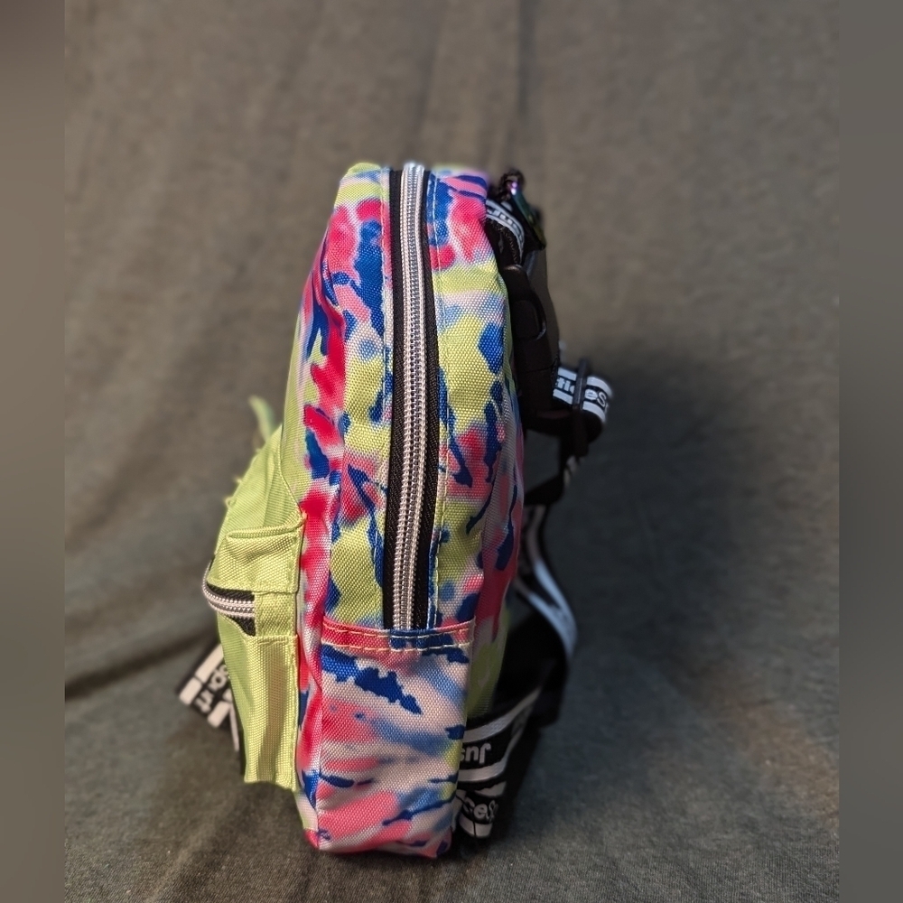 Justice mini tye-dye bag with cool striped straps, - Picture 5 of 12